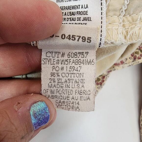 True Religion Victoria Skinny Twill Jeans Size 31 Waist Bohemian Floral Printed - Picture 8 of 9